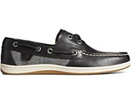 Koifish Textured Stripe Boat Shoe, BLACK, dynamic