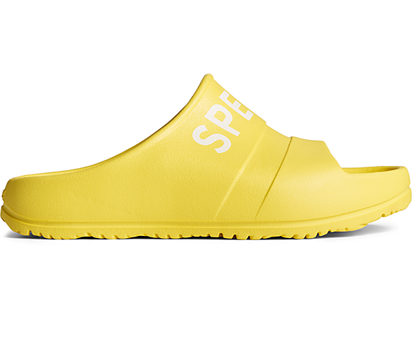 Float Slide Logo Sandal, Yellow, dynamic