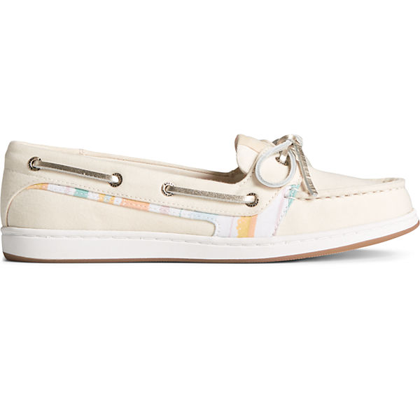 SeaCycled™ Starfish Boat Shoe, Off White, dynamic