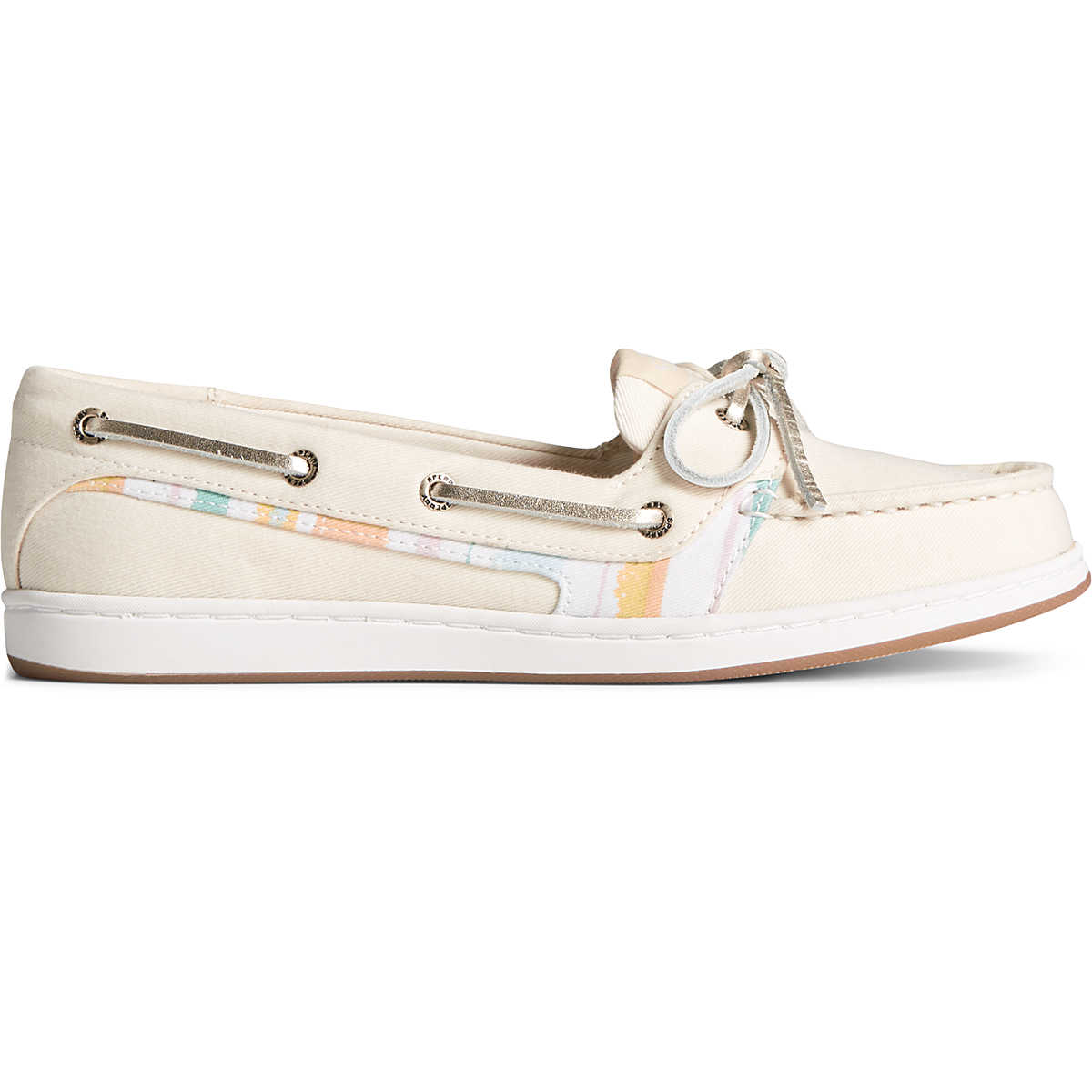 SeaCycled™ Starfish Boat Shoe, Off White, dynamic 1