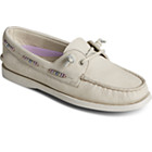 Authentic Original™ Leather Beaded Boat Shoe, Off White, dynamic 2