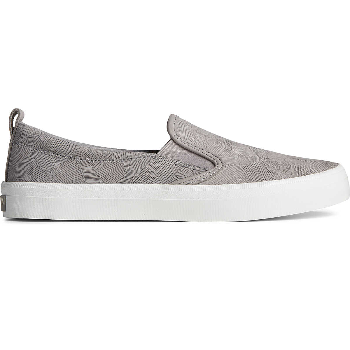 Crest Leather Palm Embossed Slip On Sneaker, Grey, dynamic 1