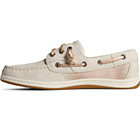 Songfish Shimmer Boat Shoe, Off White, dynamic 4