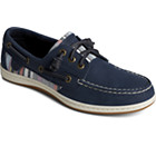 Songfish Leather Striped Boat Shoe, Navy, dynamic 2