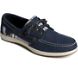 Songfish Leather Striped Boat Shoe, Navy, dynamic 2