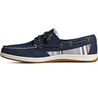 Songfish Leather Striped Boat Shoe, Navy, dynamic 4