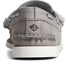 Authentic Original™ Leather Beaded Boat Shoe, Grey, dynamic 3