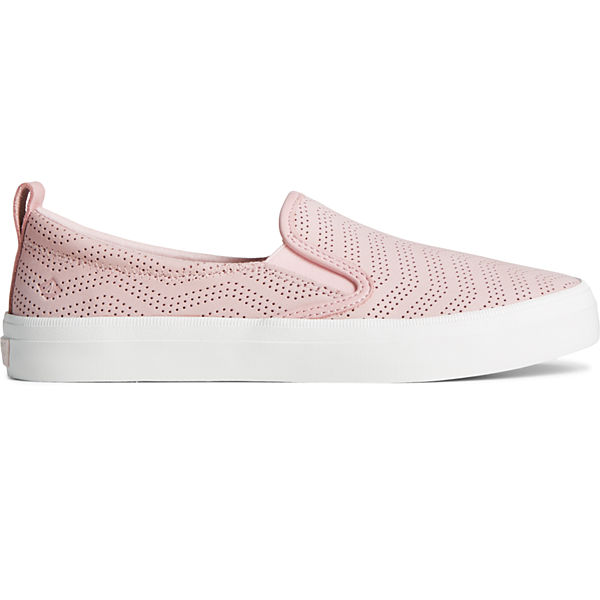 Crest Twin Gore Perforated  Leather Slip On Sneaker, Blush, dynamic