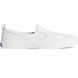 Crest Twin Gore Perforated  Leather Slip On Sneaker, White, dynamic 1