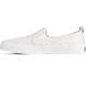 Crest Twin Gore Perforated  Leather Slip On Sneaker, White, dynamic 6