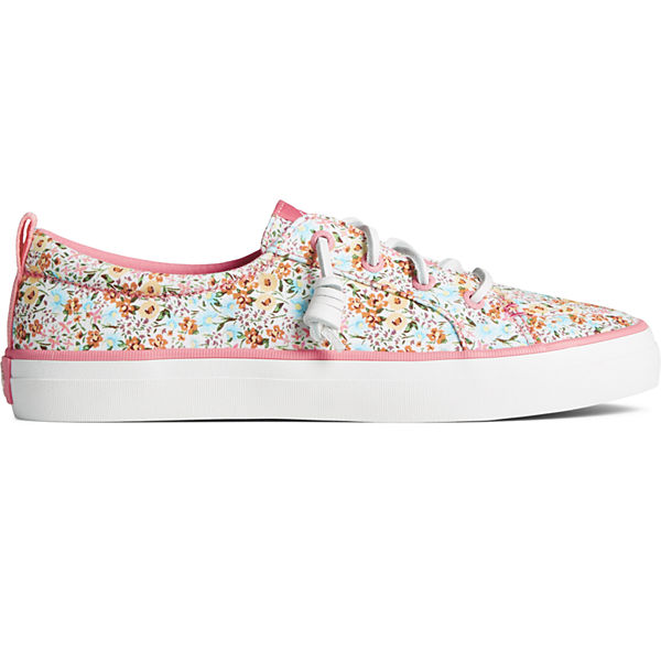 Crest Vibe Floral Sneaker, Peach, dynamic