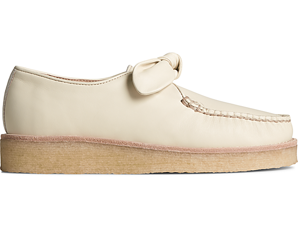 Captain's Crepe Bow Oxford, Ivory, dynamic