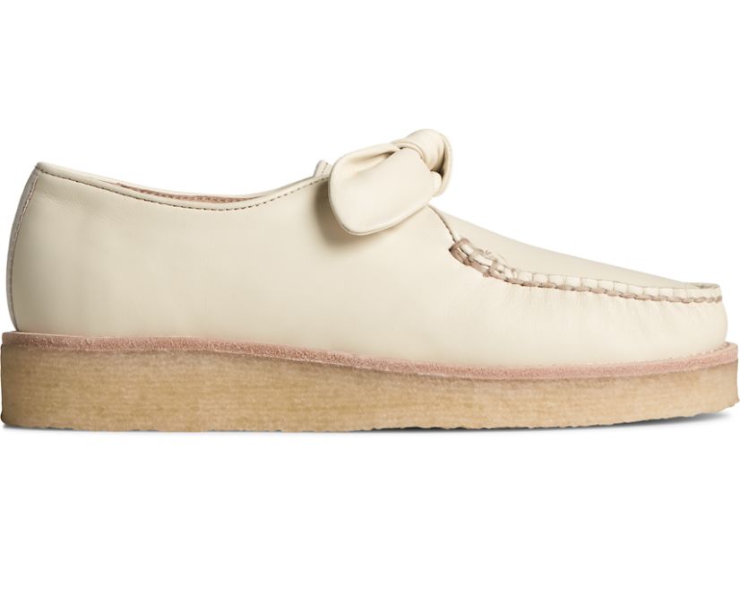 Captain's Crepe Bow Oxford, Ivory, dynamic 1