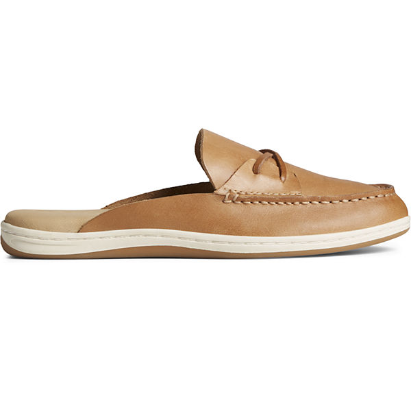 Mulefish Leather Boat Shoe, Tan, dynamic