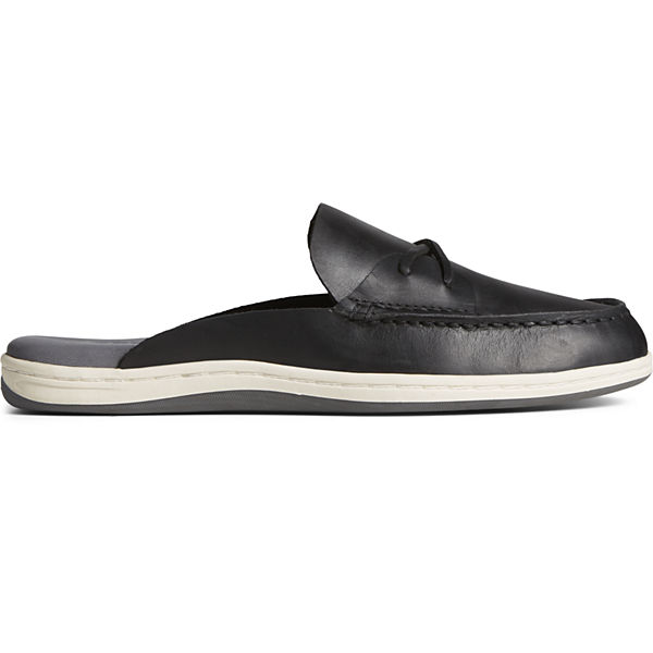 Mulefish Leather Boat Shoe, Black, dynamic