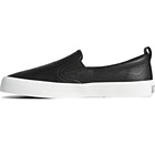 Crest Twin Gore Perforated  Leather Slip On Sneaker, Black, dynamic 5