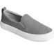 Crest Twin Gore Perforated  Leather Slip On Sneaker, Grey, dynamic 3