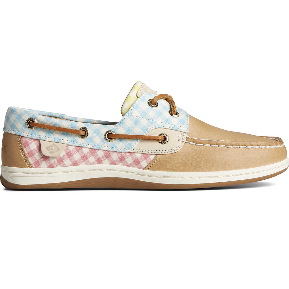 Koifish Gingham Boat Shoe, Multi Colored, dynamic 1
