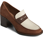 Seaport Two-Tone Penny Heel, Brown/Ivory, dynamic 2