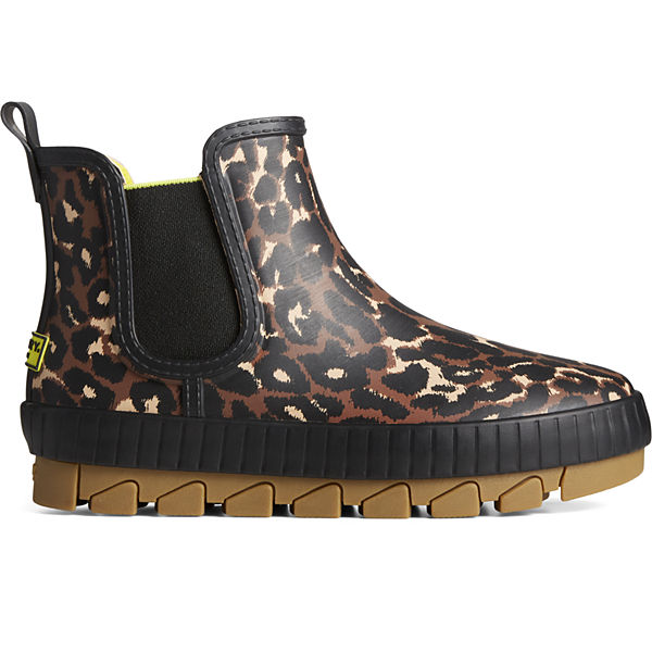 Torrent Leopard Chelsea Waterproof Rain Boot, Black, dynamic