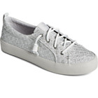Crest Quilted Shimmer Sneaker, Silver, dynamic 2