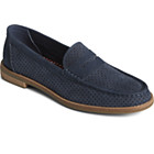 Seaport Perforated Penny Loafer, Navy, dynamic 2