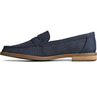 Seaport Perforated Penny Loafer, Navy, dynamic 4