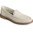 Seaport Perforated Penny Loafer, Ivory, dynamic 2
