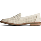 Seaport Perforated Penny Loafer, Ivory, dynamic 4