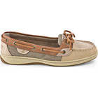 Angelfish Sparkle Suede 2-Eye Boat Shoe, Linen / Natural Sparkle Suede, dynamic 2