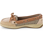 Angelfish Sparkle Suede 2-Eye Boat Shoe, Linen / Natural Sparkle Suede, dynamic 4