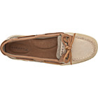 Angelfish Sparkle Suede 2-Eye Boat Shoe, Linen / Natural Sparkle Suede, dynamic 6
