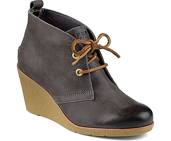 Women's Harlow Burnished Leather Wedge Bootie