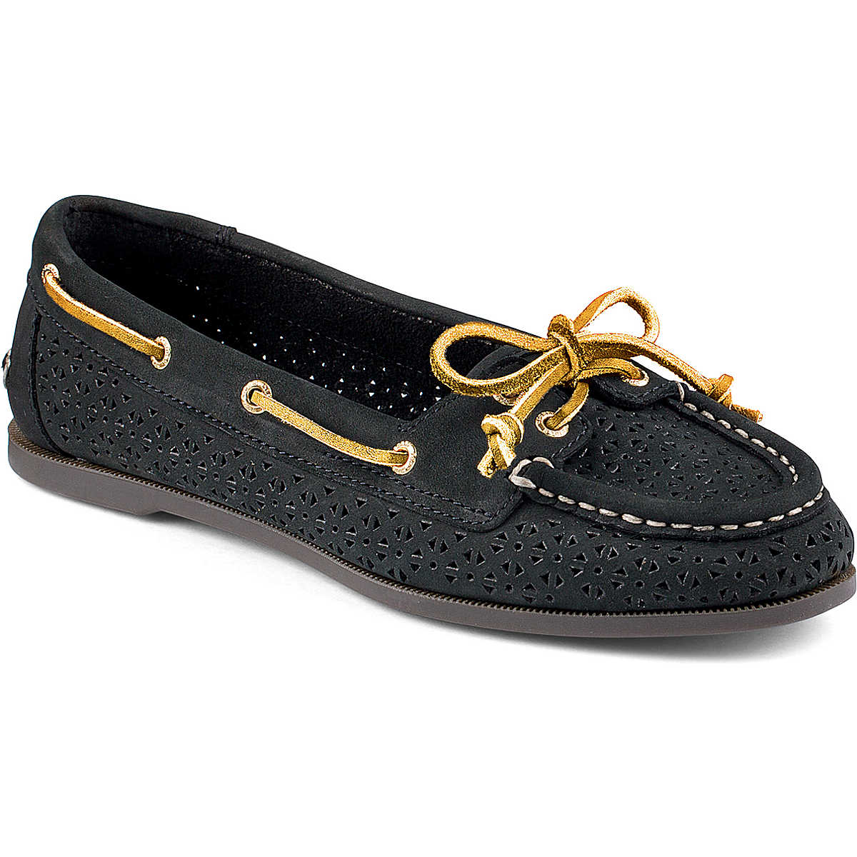 Audrey Perforated Slip-On Boat Shoe, , dynamic 1