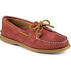 Authentic Original Weathered 2-Eye Boat Shoe, Burnt Red, dynamic 1