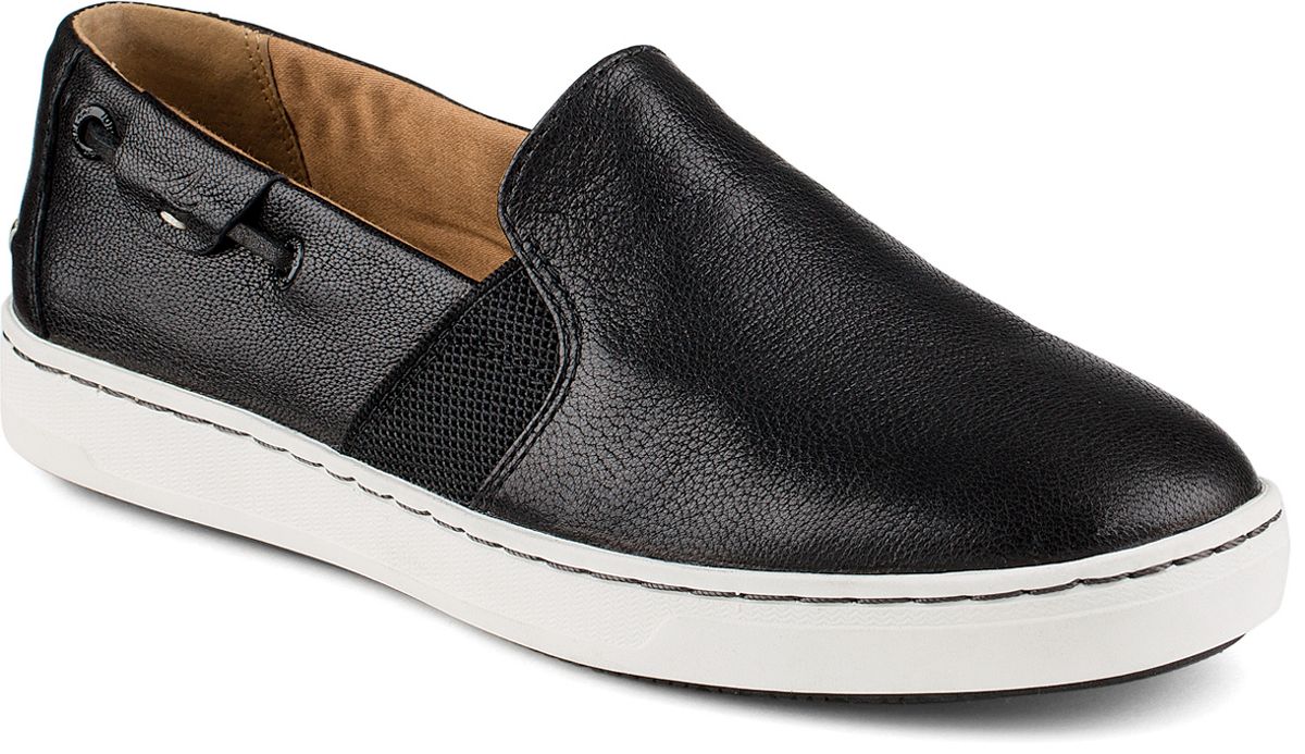 sperry leather slip on