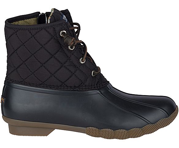 Saltwater Quilted Duck Boot, Black, dynamic