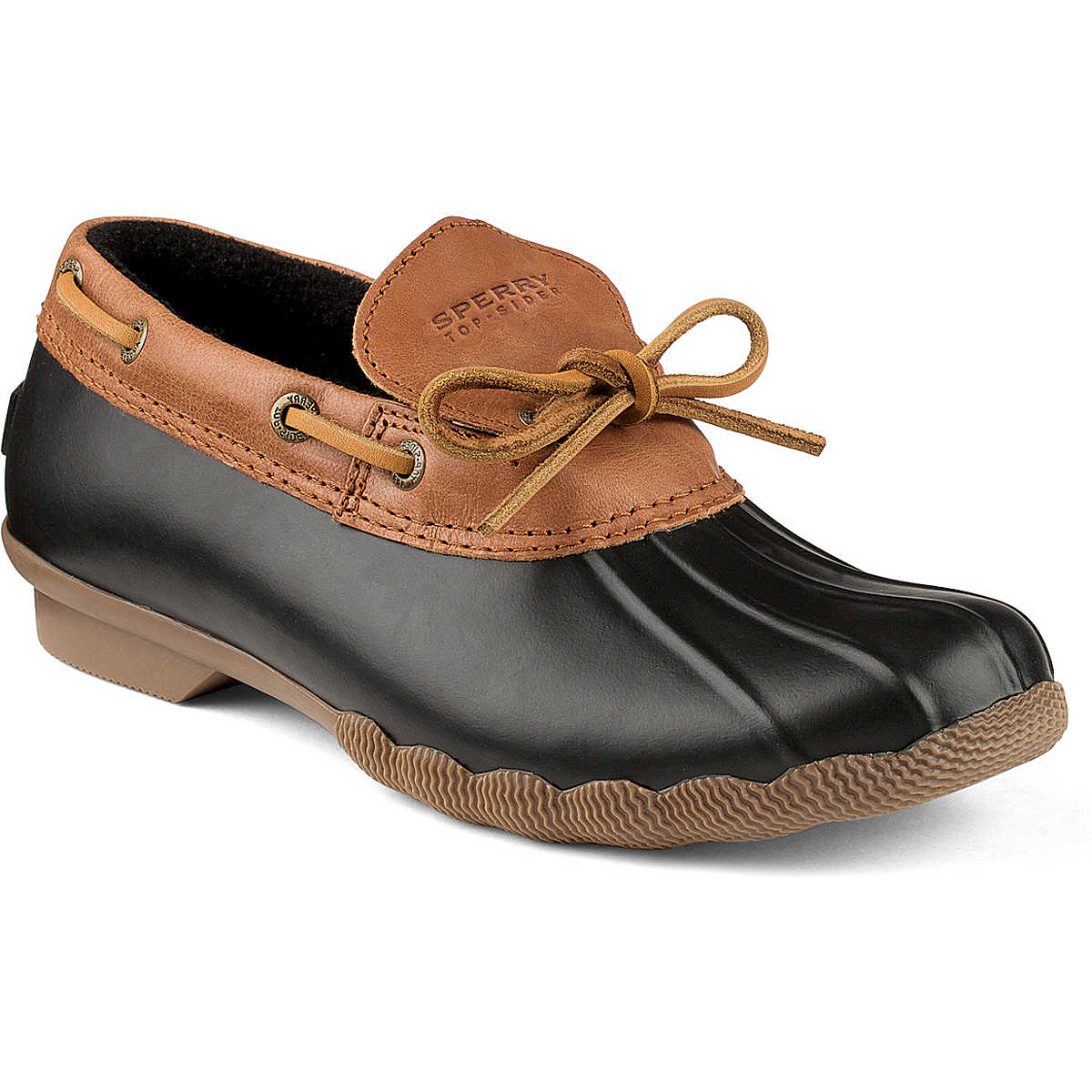 Cormorant Slip-On Duck Shoe, Black / Cognac, dynamic 1
