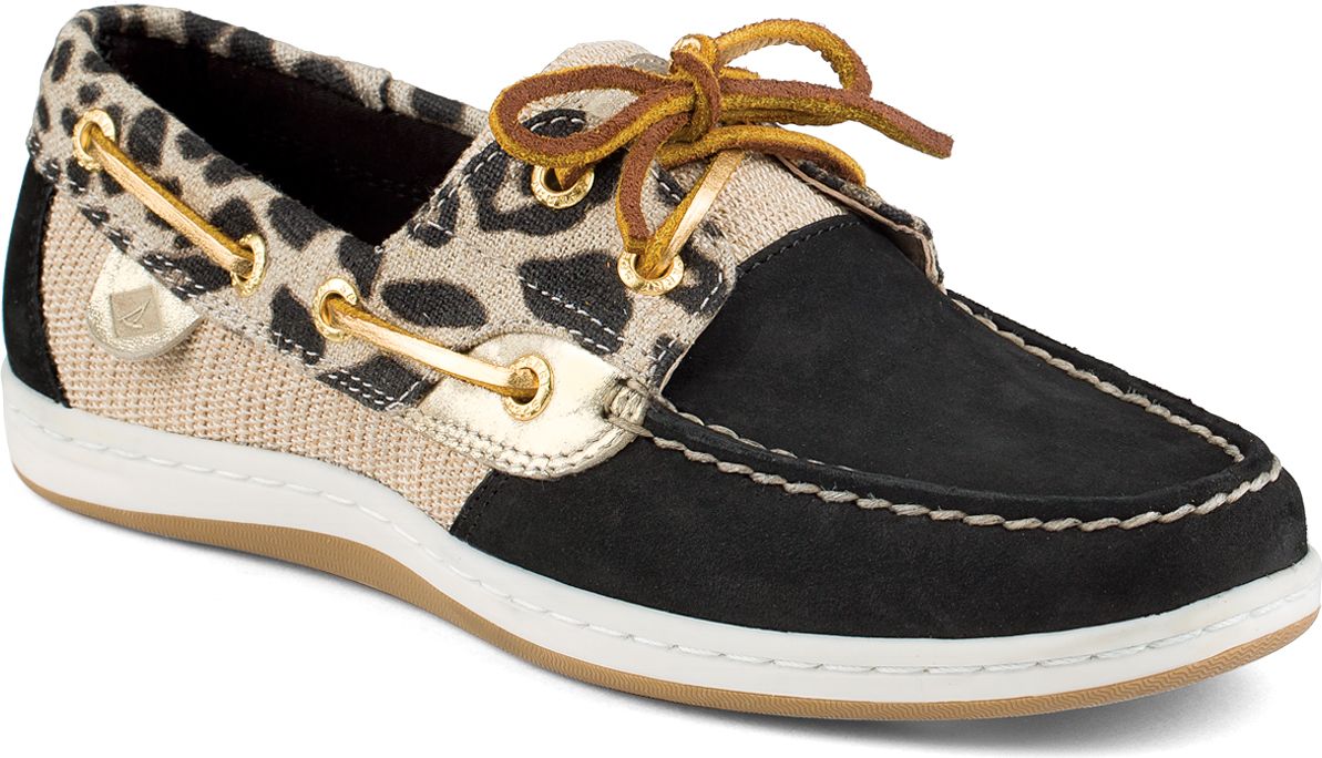 leopard sperry top sider