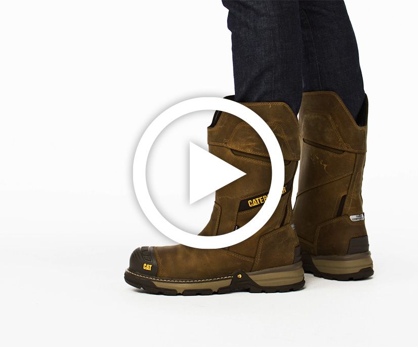 Excavator Superlite Pull-On Waterproof Work Boot, Pyramid, dynamic 2