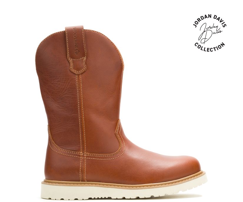 Wolverine x Jordan Davis Bronc Wedge Soft-Toe​ Wellington, Sunset Wheat, dynamic 1