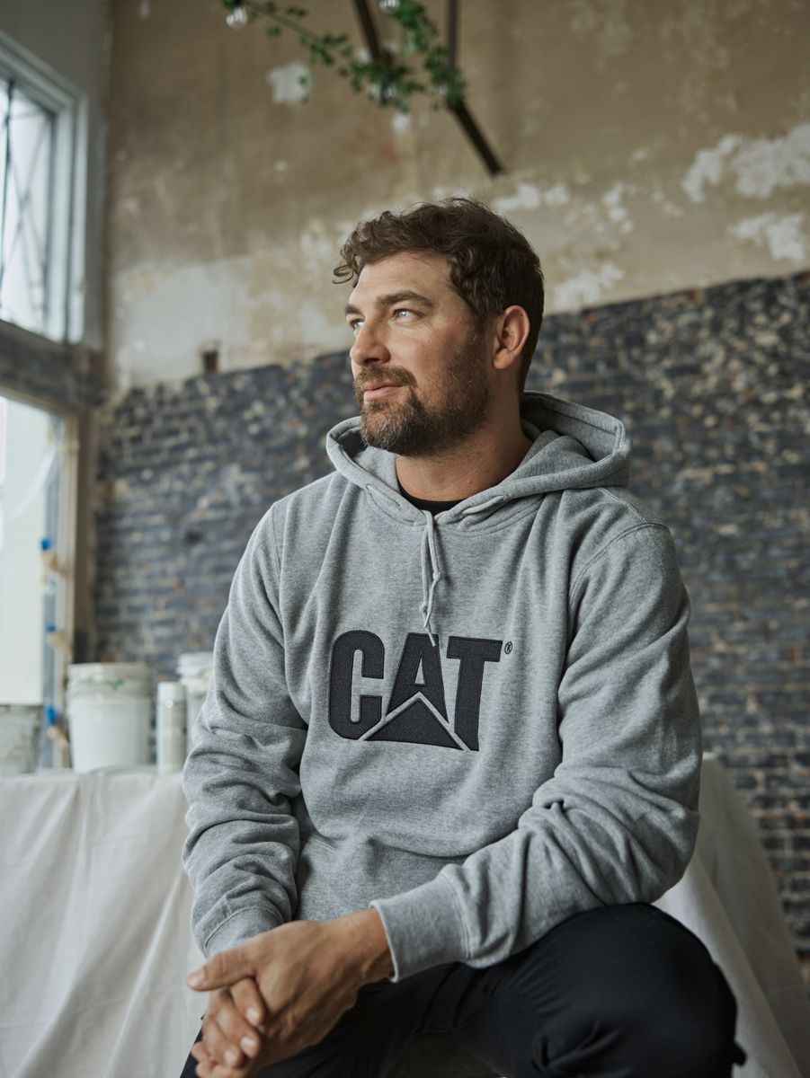 Trademark Hooded Sweatshirt, Dark Heather Grey, dynamic 2