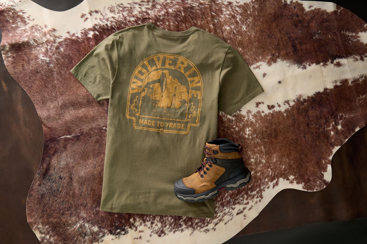 USA Grown Cotton Short Sleeve Graphic Tee, Tombstone Rig Army Green, dynamic 2