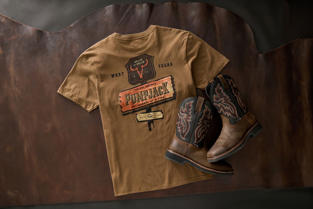 USA Grown Cotton Short Sleeve Graphic Tee, Roadside Café Teak, dynamic 2