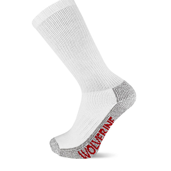 2-PK Steel-Toe Cotton Over-the-Calf Sock, White, dynamic