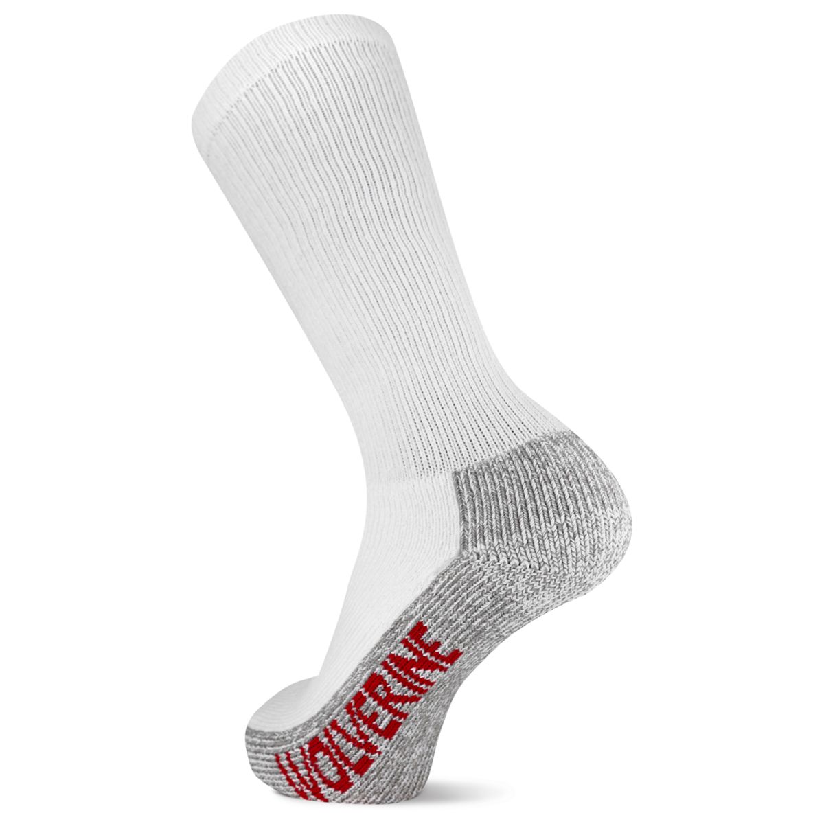 2-PK Steel-Toe Cotton Over-the-Calf Sock, White, dynamic 2