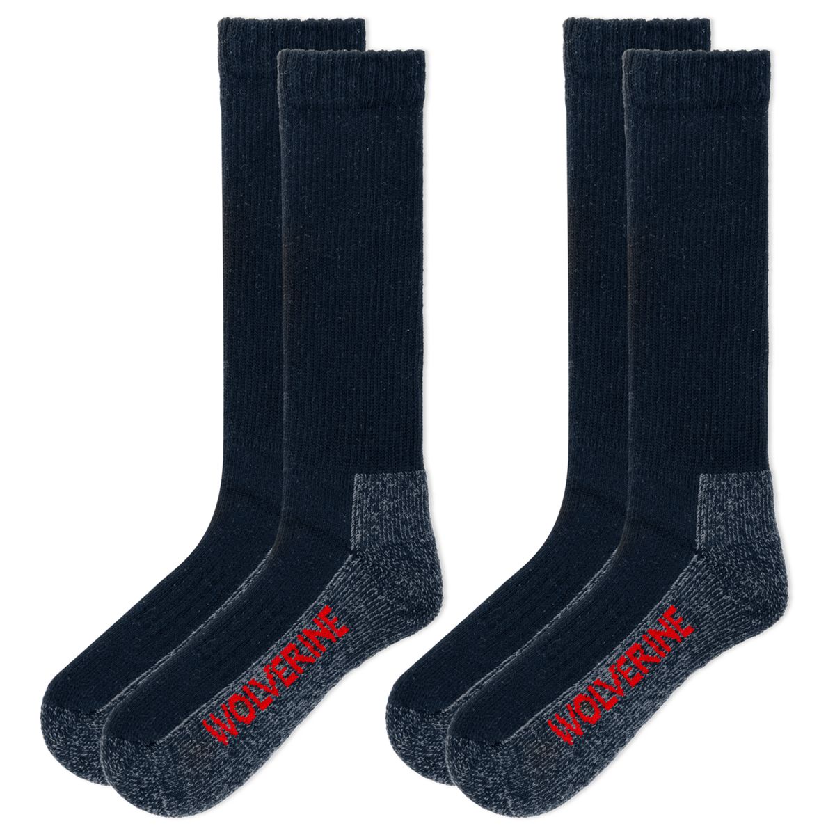 2-PK Steel-Toe Cotton Crew Sock, Navy, dynamic 3