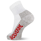 2-PK Steel-Toe Cotton Quarter Sock, White, dynamic 2