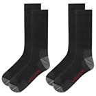 2-PK Safety-Toe Moisture-Wicking Crew Sock, Black, dynamic 3