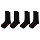 4-PK Cotton Crew Sock, Black, dynamic 3
